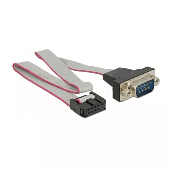 Jadakaabel DeLOCK 89900 Hall 0,25 m RS-232 DB9 9-kontaktiline COM