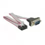 Jadakaabel DeLOCK 89900 Hall 0,25 m RS-232 DB9 9-kontaktiline COM