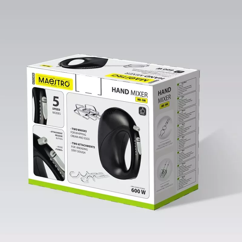 Käsisegisti Maestro MR-500, must — käsisegisti, mudel MR-500