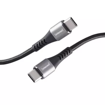 USB-C-kaabel INTENSO 7901000 — 1,5 m, must, USB-C–USB-C laadimis- ja andmekaabel