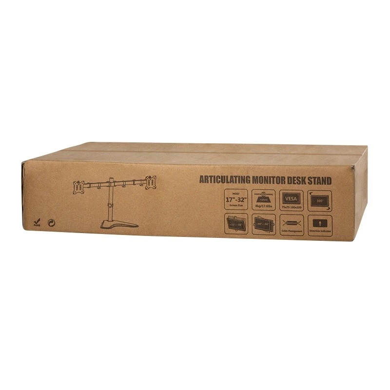 Monitor mount LOGILINK BP0099 for 2 displays, up to 81.3 cm (32 inch), VESA 75x75–100x100, max 8 kg, Must