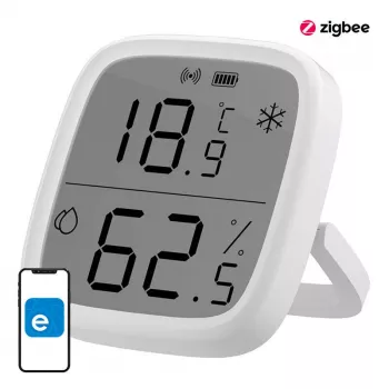 Sonoff ZigBee siseruumide temperatuuri- ja niiskusandur SNZB-02D, juhtmevaba, patarei CR2450