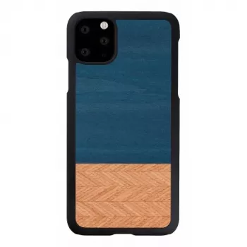 Telefoniümbris mehele ja puidust iPhone 11 Pro Max jaoks — teksamust kaitsev kate