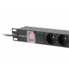 LANBERG PDU-07E-0200-IEC-BK PDU 1U 10A 7 pistikupesa Prantsuse 2m Must