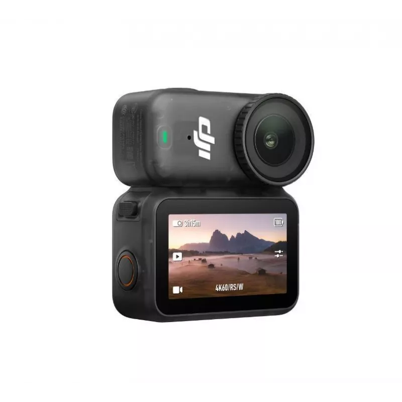 Action camera DJI Osmo nano — 35 MP CMOS, 4K Ultra HD (3840×2880), 120 fps, 143° FOV, 4.98 cm ekraan, Wi‑Fi, MicroSD, 0.052 kg