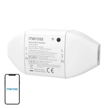 Nutikas WiFi-lüliti Meross MSS715MA-UN Matter-ühilduv – ühekanaliline seinasisene relee koduautomaatikale