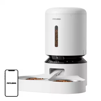 Petlibro Granary kaamera ja kahekordse kausiga toiduautomaat, 5L (valge)