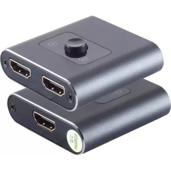 HDMI-lüliti ShiverPeaks SP05-02010 2x1 kahesuunaline metallkorpus 4K2K