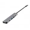 USB-C jaotur FIXED FIXHU-MN-GR 5-pordiline mini sülearvutitele ja tahvelarvutitele