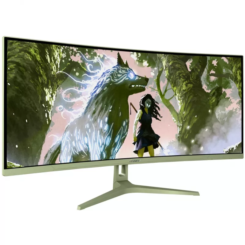 Kumer arvutimonitor Arozzi Nova 34 tolli (86,4 cm) 3440×1440 21:9 LED 1 ms Roheline