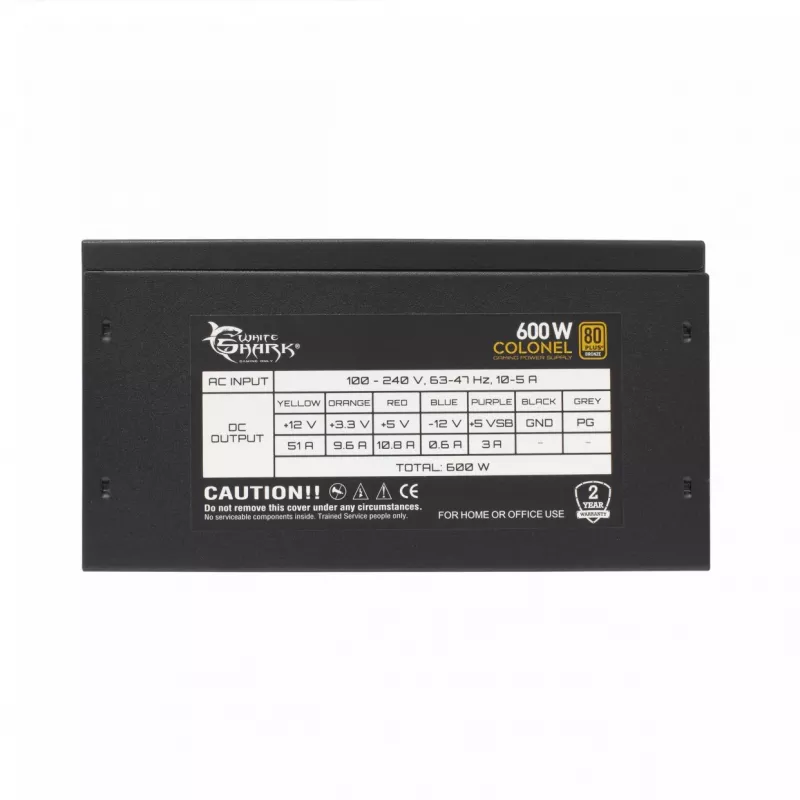 Toiteplokk White Shark Colonel 600 W