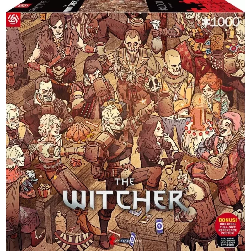 Good Loot Gaming Puzzle: The Witcher (Wiedźmin) Birthday, 1000 tükki
