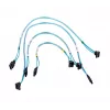 SATA-kaabel Supermicro CBL-0186L 4x ümmargune 0,56 m, SATA I, sirge isane-isane, must/sinine/valge