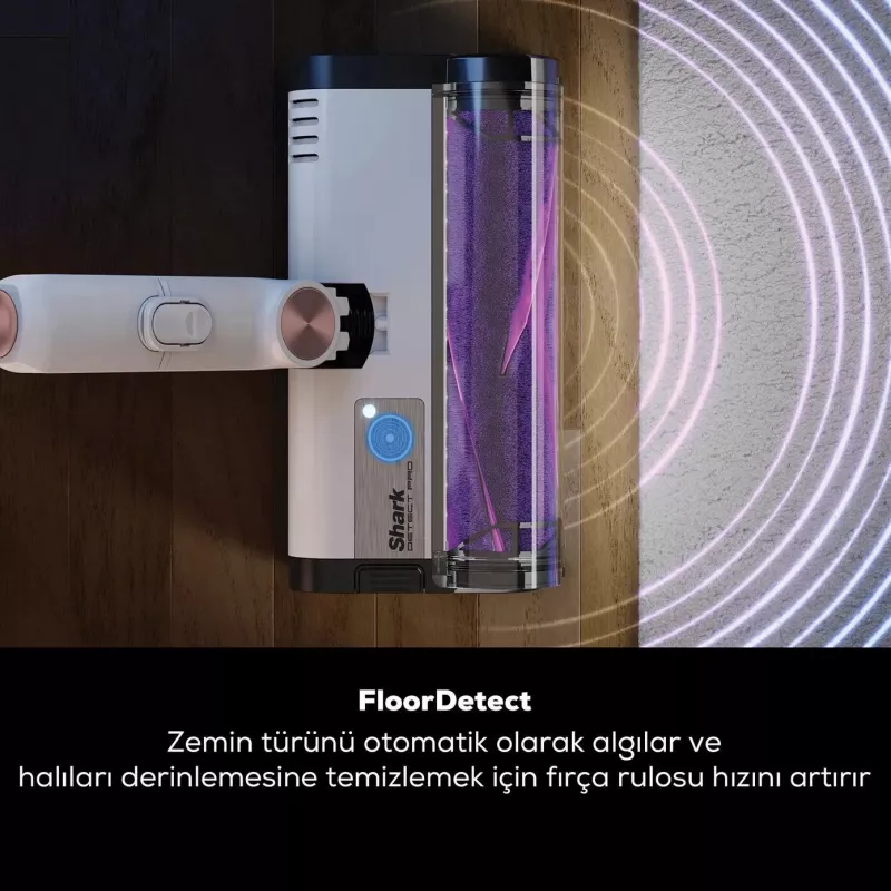 Sharki pulkpuhasti Detect Pro IW3611EU automaatse tühjendussüsteemiga 2L 240 W valge ja kuldne