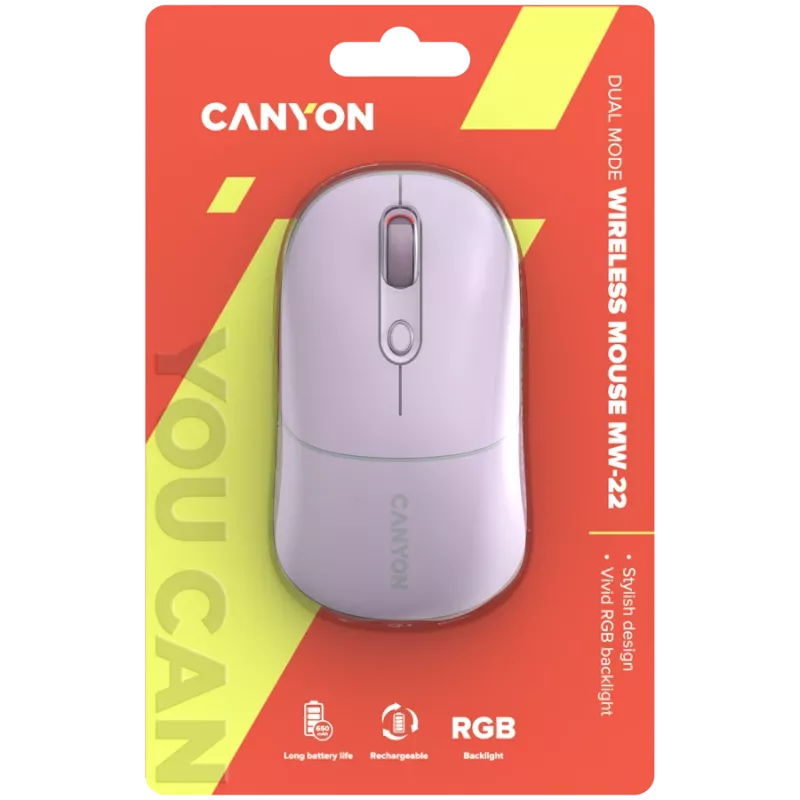 CANYON hiir MW-22 2in1 BT/ Juhtmevaba Pärlroosa