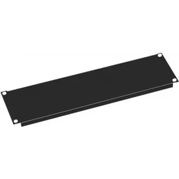VALUE pimepaneel - must RAL 9005 - 3U - 48,3 cm (19-tolline)