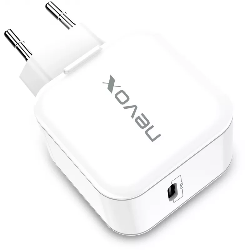 nevox 20W USB-C PD laadija valge toiteadapter