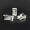Modulaarne RJ45-pistik QOLTEC 54554 CAT5e FTP, 100 tk, hõbedane, plastik, 11×22×18 mm
