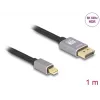 DeLOCK Mini DisplayPort–DisplayPort kaabel 8K 60 Hz 1 m hall metall ilma riivita