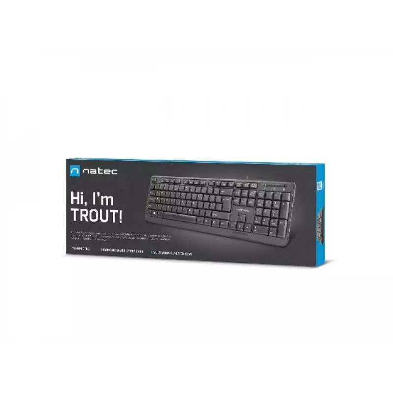 NATEC KLAVIATUUR TROUT SLIM USB, USA PAIGUTUS, MUST