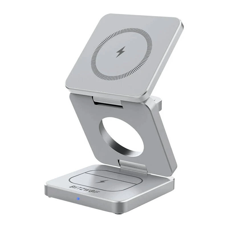 Juhtmevaba laadija BlitzWolf BW-IW30 3-ühes kiirlaadimisjaam iPhone'ile ja Samsungile, juhtmevaba 3 seadme laadimine