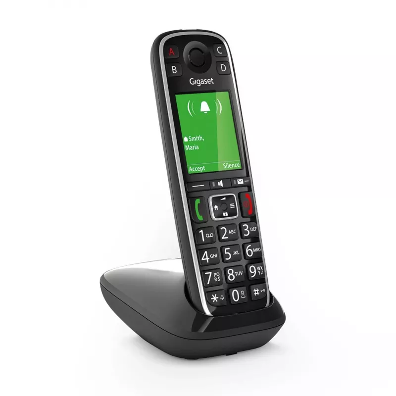 Gigaset E720 Analoog/DECT telefon kõne tuvastusega Must