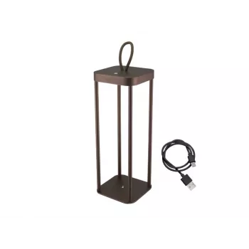 Laetav latern Beper P207ILI102 Corteni viimistlusega, kaasaskantav akutoitel lamp