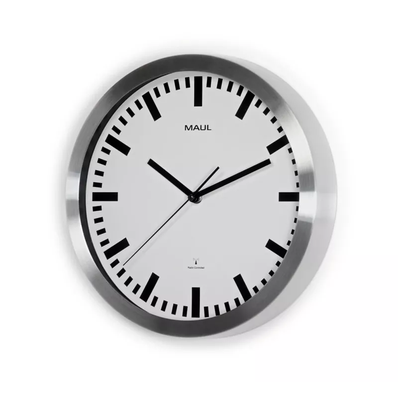 MAUL Wanduhr MAULpilot - AA - 1,5 V - Alumiinium - Valge - Alumiinium - Klaas - 30 cm (9063308)
