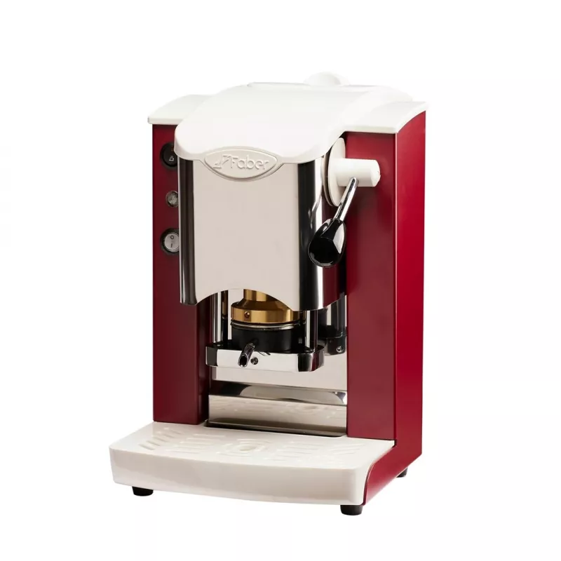 FABER Faber Slot Inox ESE Pad espressomasin veinipunane valge inox – ühildub ESE padjakestega