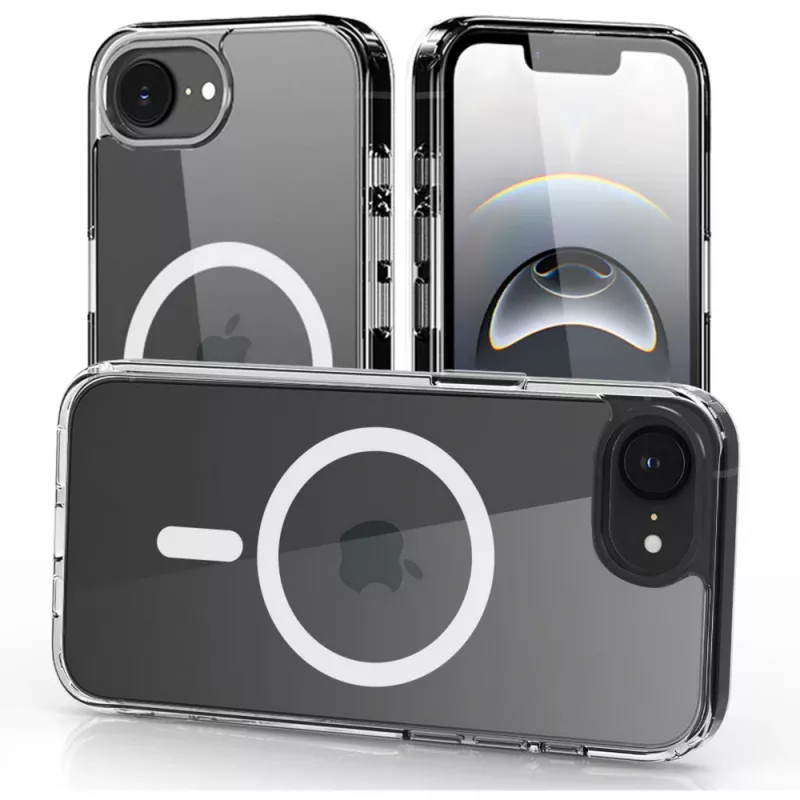 Nevox StyleShell SHOCKFlex - iPhone 16e/17e ühildub MagSafe'iga läbipaistev