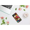 iKinsi kaitsev nutitelefoniümbris iPhone XS Maxile — kirsiõie muster, must