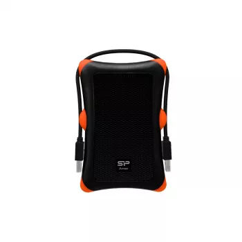 HDD/SSD-korpus Silicon Power Armor A30, 2,5-tolline ühe pesaga, USB 3.2 Gen 1, Micro-USB A, oranž/must