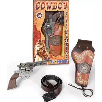 Gonher metallrevolver koos hoidiku ja vööga