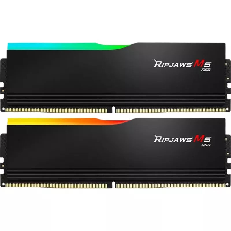 DIMM 48 GB DDR5-6000 (2x 24 GB) Dual-Kit, mälu must, F5-6000J3036F24GX2-RM5RK, Ripjaws M5 RGB, INTEL XMP