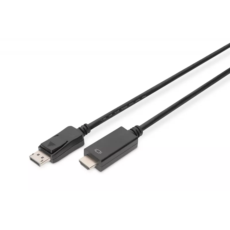 Adapterkaabel Displayport 1.2 lukustusega 4K 60Hz UHD tüüp DP/HDMI A M/M must 2 m