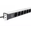 Digitus pistikupesarib alumiiniumprofiiliga, 8 turvapistikupesa, 2 m kaabel, IEC C20 pistik