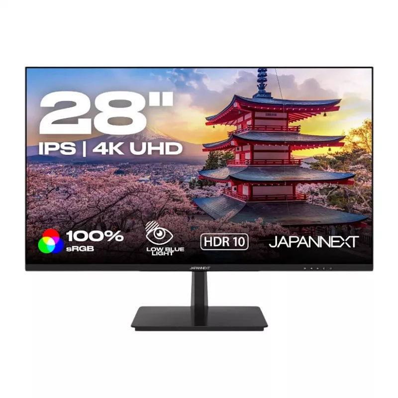JAPANNEXT 4K UHD monitor 71,1 cm (28 inch) 3840x2160 pikslit, IPS-paneel, 5 ms, 60 Hz, AMD FreeSync, HDMI, DisplayPort (JN-I280UHD60F-P)