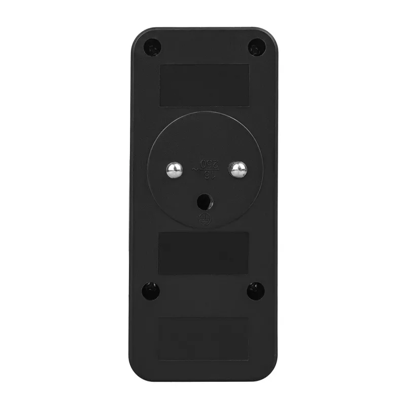 Toitejaotur MACLEAN MCE248 F/B — 3 vahelduvvoolu pesa (1x16A, 2x6A) ja 4 USB-porti (2xUSB‑A, 2xUSB‑C PD 20W), EL-pistik, must