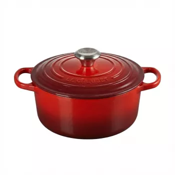 Le Creuset Signature malmist ümar kaanega pott 18 cm punane