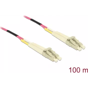 Võrgukaabel Delock LC Dupleks Multimode OM4 100m Must