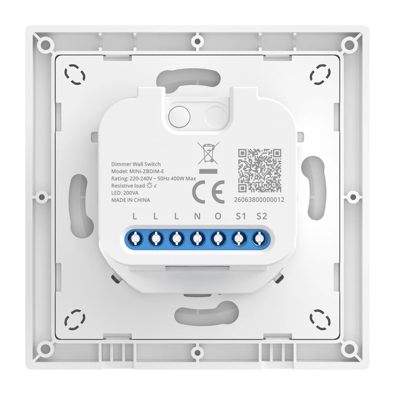 Nutikas seinanupp/dimmer Sonoff MINI-ZBDIM-E ZigBee — kompaktne sissepaigaldusega dimmer ja sisse/välja moodul