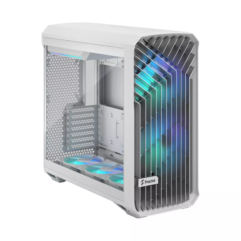 Arvuti korpus Fractal Design Torrent White — toetab ATX, EATX, microATX, ITX; 2x180 mm esiventilaatorit; 2,5-tollised/3,5-tollised pesad