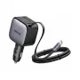 Auto laadija UGREEN Nexode EC603 90W 3-ühes, 1x USB-C, 1x USB-A ja 70 cm sissetõmmatav USB-C-kaabel, QC 3.0 PD 3.0
