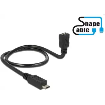 USB-kaabel DeLOCK 83925 USB 2.0 0,5 m Micro-USB B USB C must