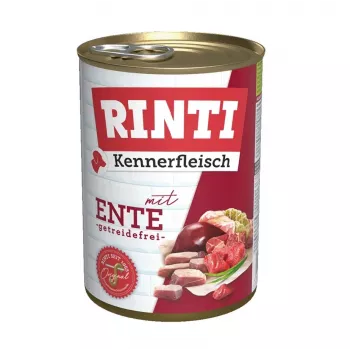 Märg koeratoit RINTI Kennerfleisch Duck Adult 400 g — teraviljavaba, purk