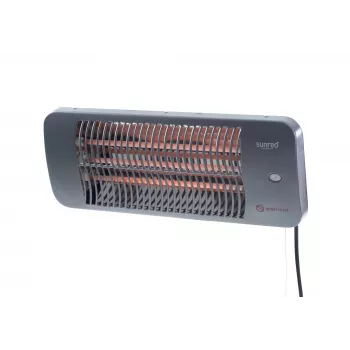 Kvartselektriline küttekeha SUNRED LUG-2000W — 2000 W, kvartsklaasiga element, välitingimustes kasutamiseks, seinale paigaldatav, IP24, must