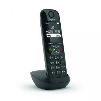 Analoog/DECT-telefon Gigaset AS690HX traadita telefonitoru helistaja ID-ga must