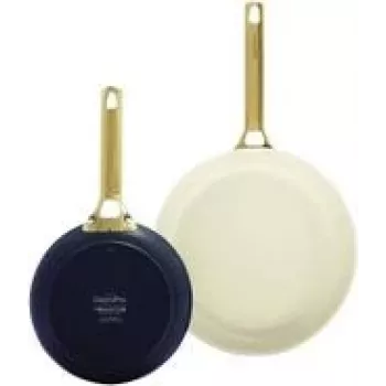 Praepannide komplekt GreenPan Padova Reserve — alumiinium, tumesinine/kollane, Ø20 cm & Ø26 cm, 2 tk