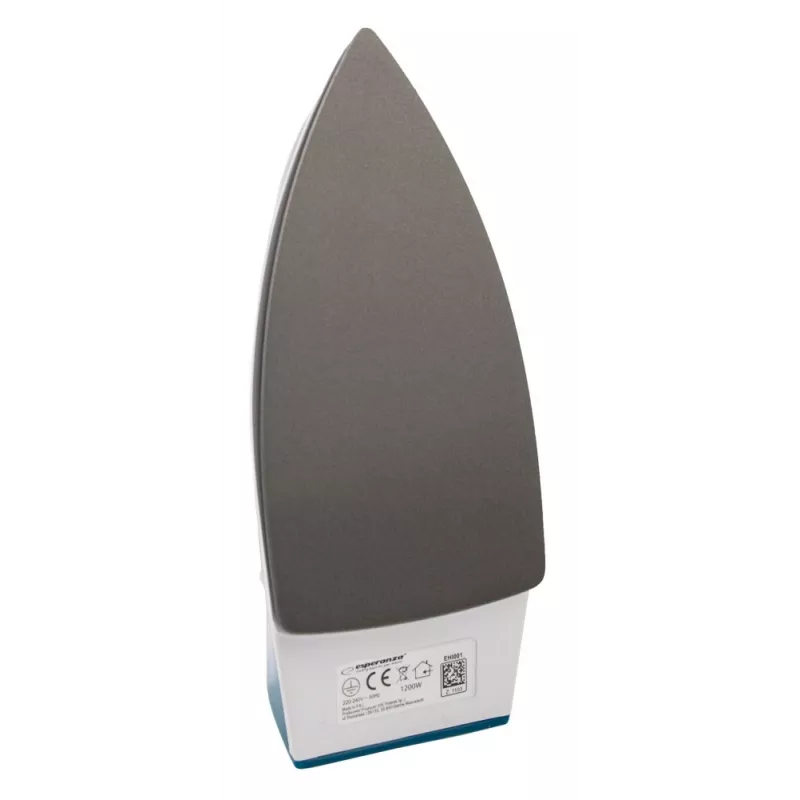Kuivtriikraud Esperanza TRAVEL IRON SMOOTHER — 1200 W, mittenakkuv tallaplaat, 1.4 m juhe, temperatuuriindikaator, reisidisain