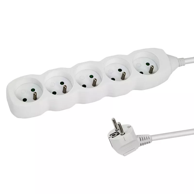 Pikendusjuhe ESPERANZA ELK207W — 1,5 m kaabel, 5 tüüp E vahelduvvoolu pistikupesa, siseruumidesse, 220–250 V